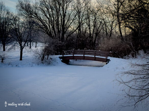 snowy bridge